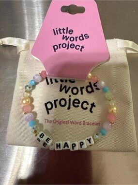 Little Words Project Kids 'Be Happy' Pastel Bead Bracelet